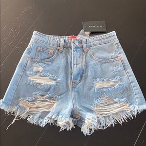 Signature8 denim high rise cut offs